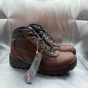 Size 9.5 ACG Nike Air Brown Black Leather Womens Comfort Hiking Trail Boots